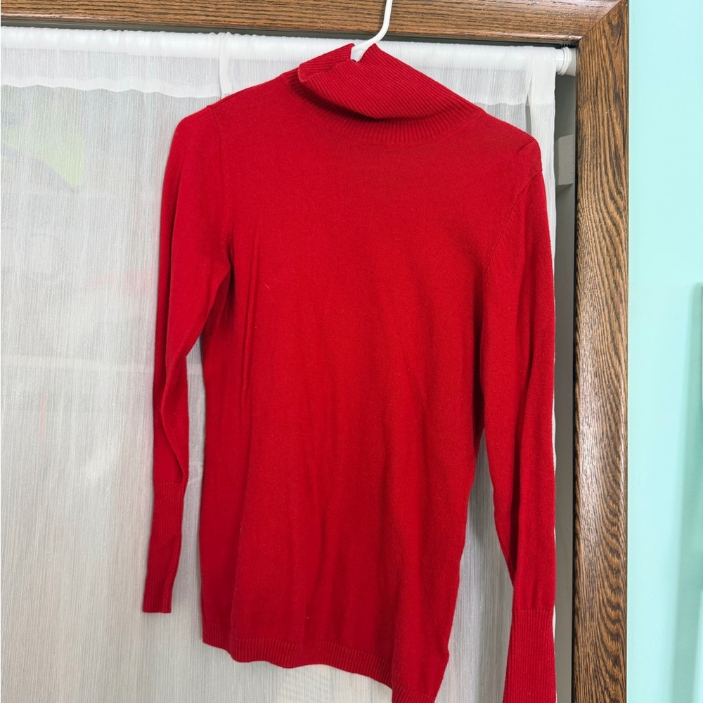 Worthington Vibrant Red Turtleneck Sweater